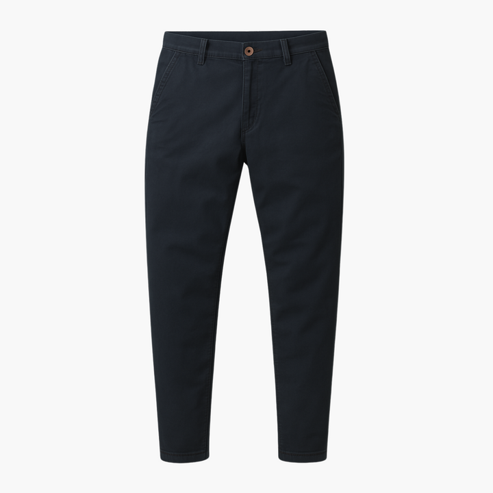 Mens Chino Trousers Slim Fit Lightweight Cotton - BritishMode
