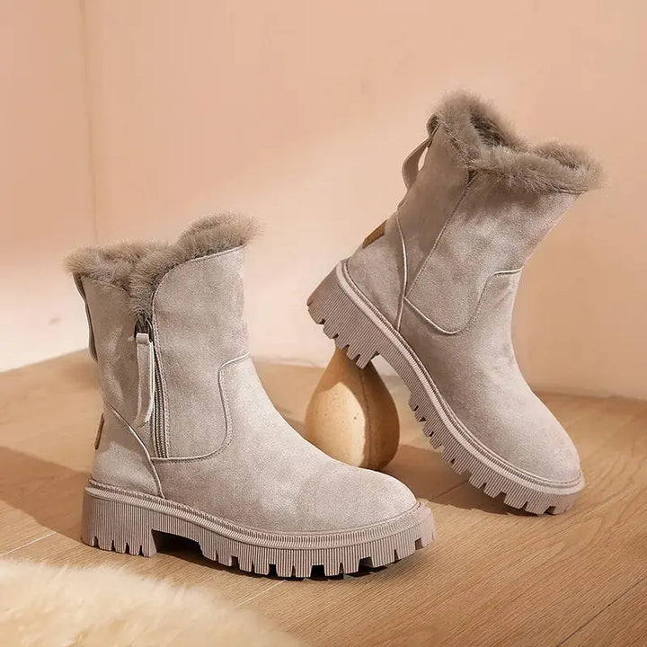 Womens Orthopedic Shoes Warmly Lined Easy-Zip Comfort - BritishMode