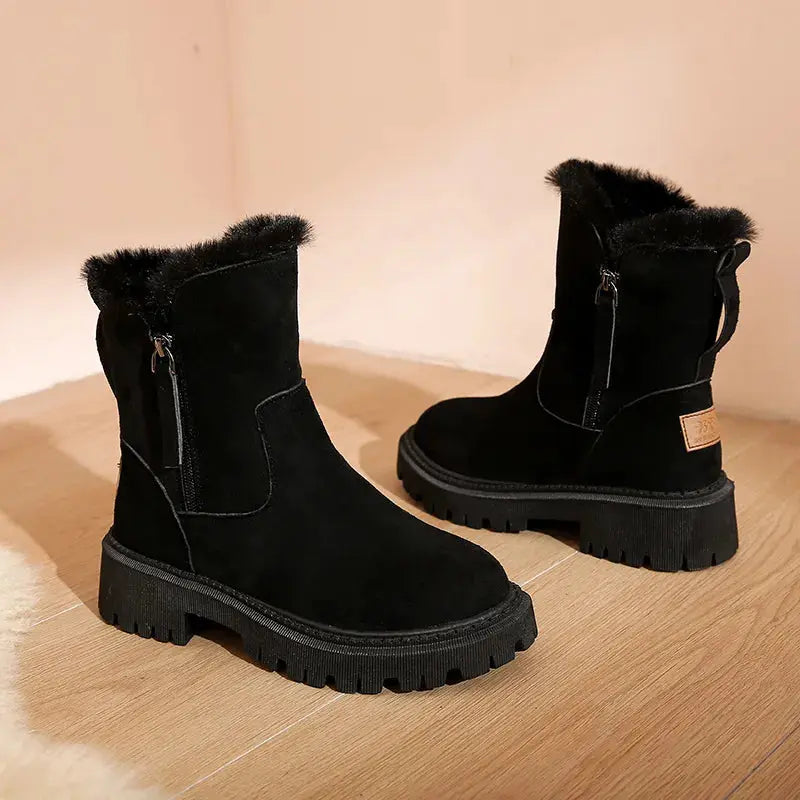 Womens Orthopedic Shoes Warmly Lined Easy-Zip Comfort