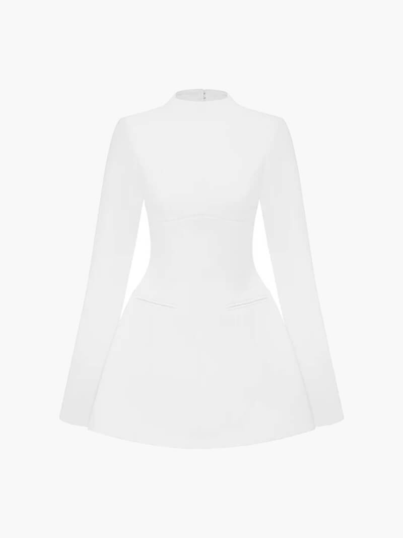 Womens Bodycon Dress High Neck Chic Fit