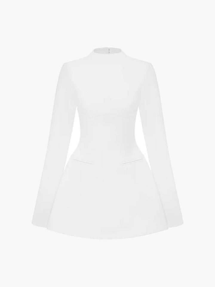 Womens Bodycon Dress High Neck Chic Fit