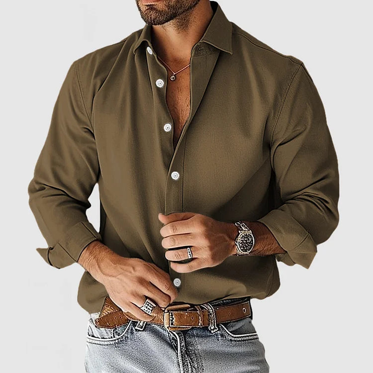 Mens Dress Shirt Soft Blend Breathable Regular Fit