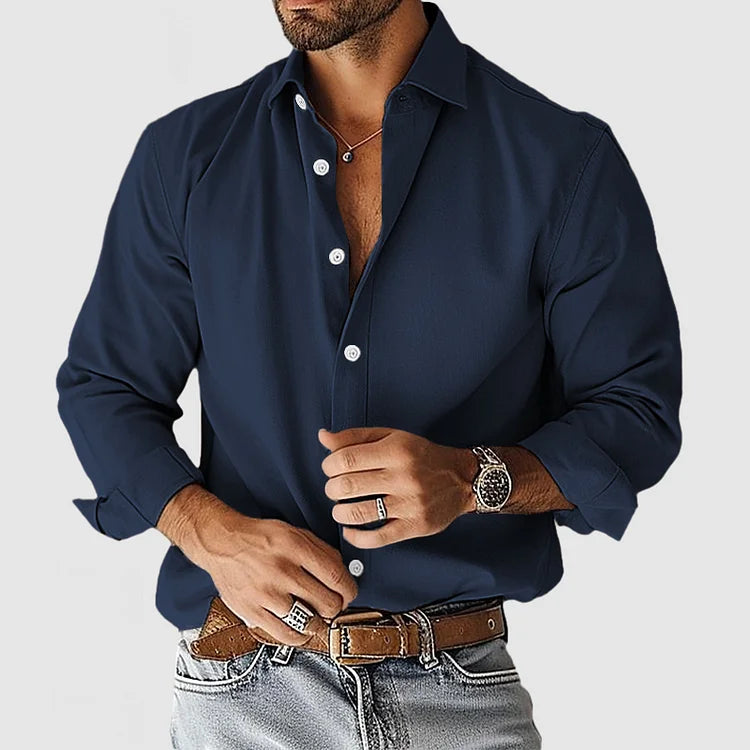 Mens Dress Shirt Soft Blend Breathable Regular Fit