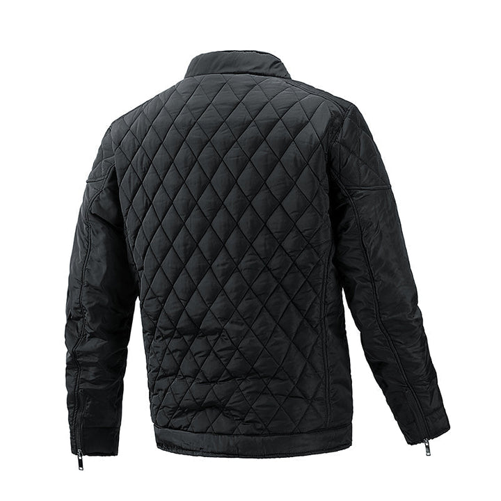 Mens Overshirt Jacket Soft-Blend Diamond Check Button Front