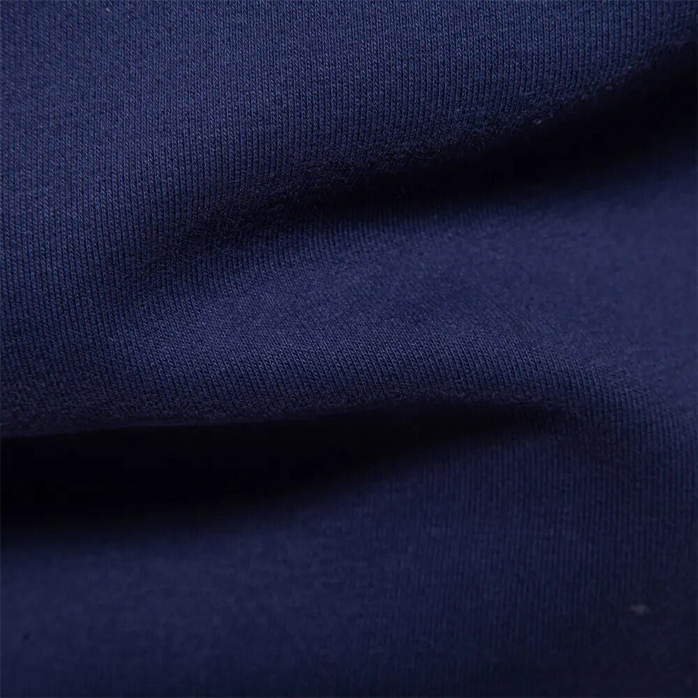 Mens Polo Sweatshirt Soft-Blend Fabric Flexible Fit