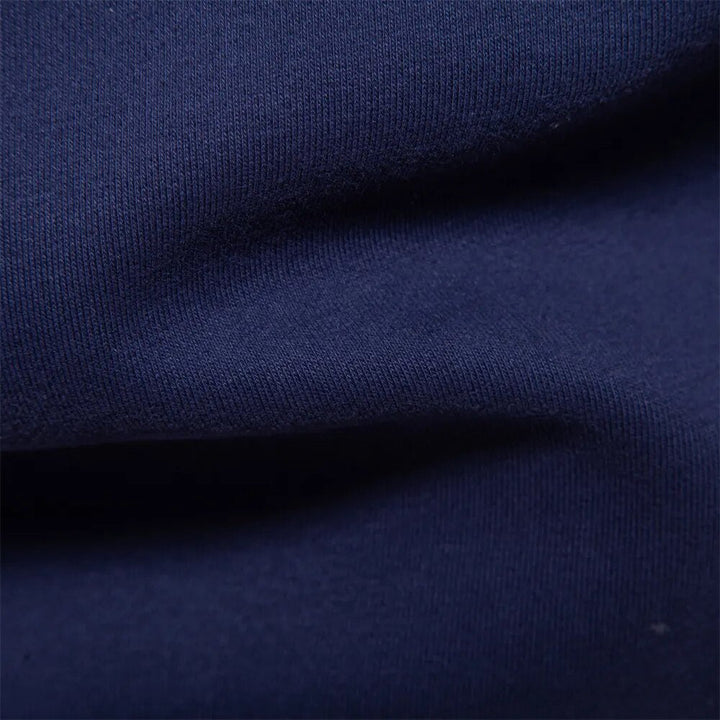 Mens Polo Sweatshirt Soft-Blend Fabric Flexible Fit