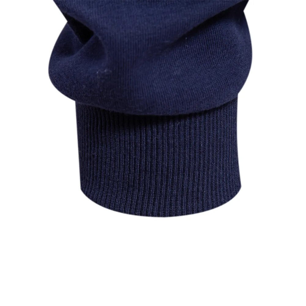 Mens Polo Sweatshirt Soft-Blend Fabric Flexible Fit