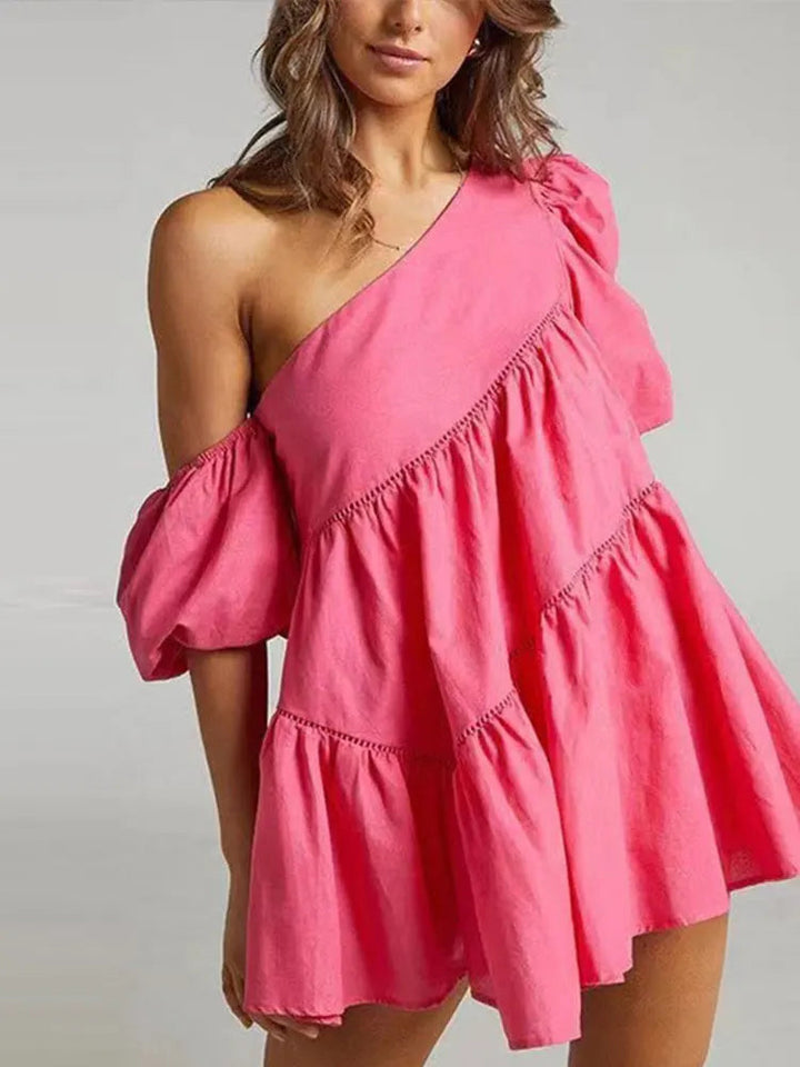 Womens Mini Dress Off Shoulder Chic Style - BritishMode