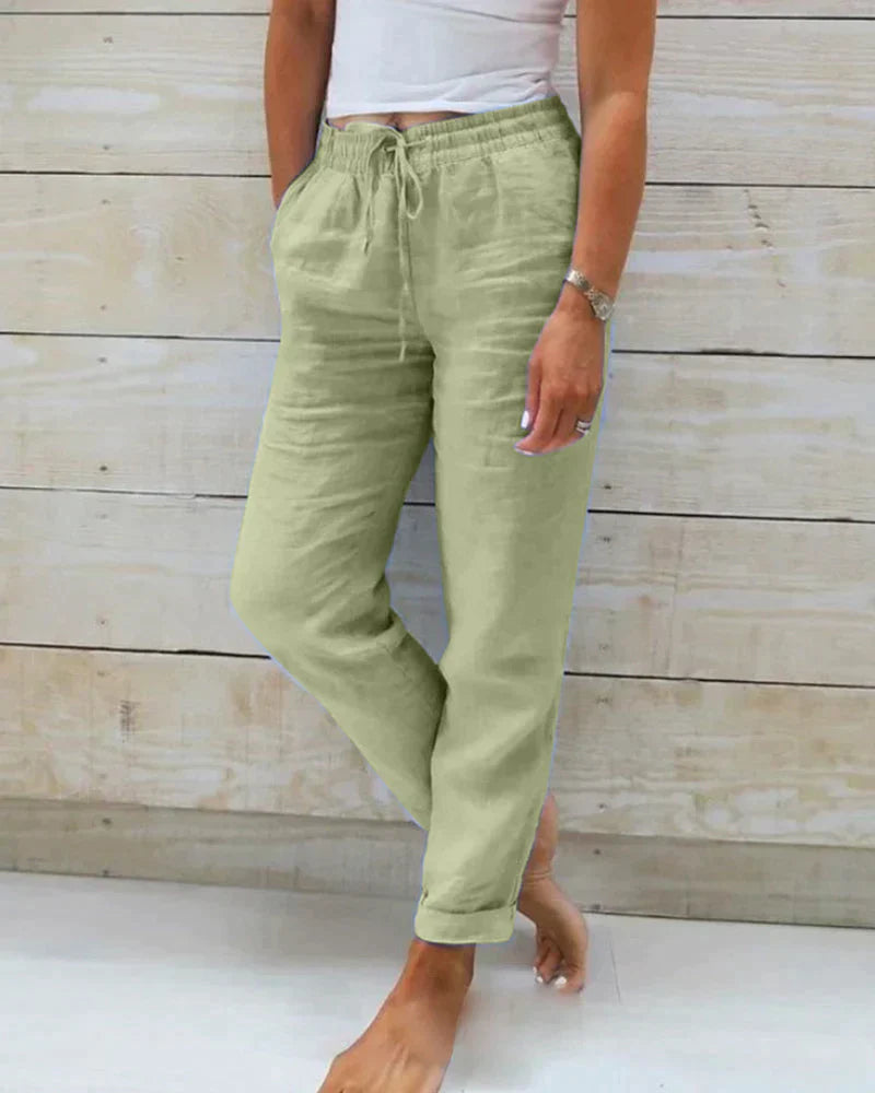 Womens Linen Pants Relaxed Fit