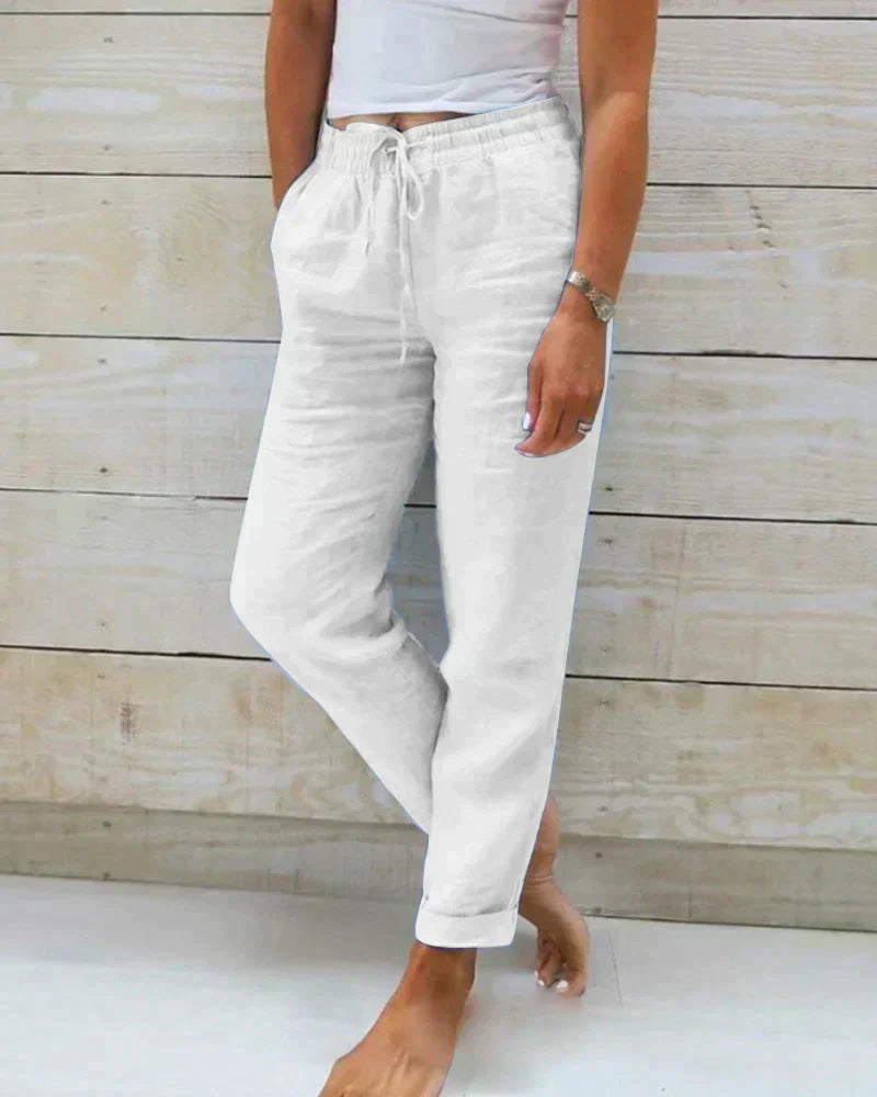 Womens Linen Pants Relaxed Fit