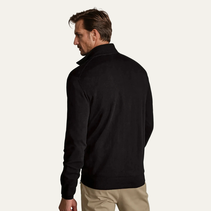 Mens Knit Sweater Funnel Neck Classic Fit