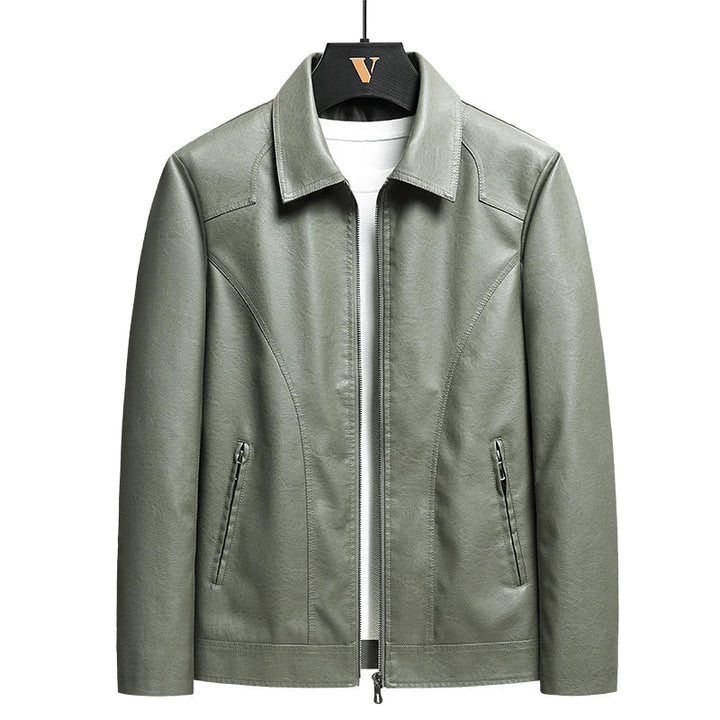 Mens Leather Jacket Classic Fit - BritishMode