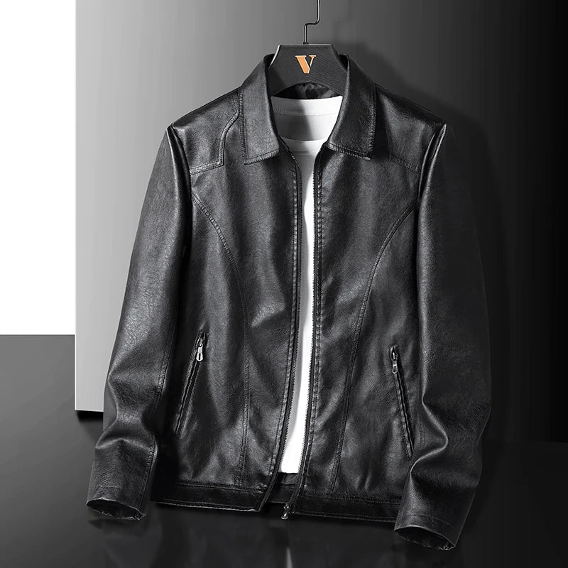 Mens Leather Jacket Classic Fit