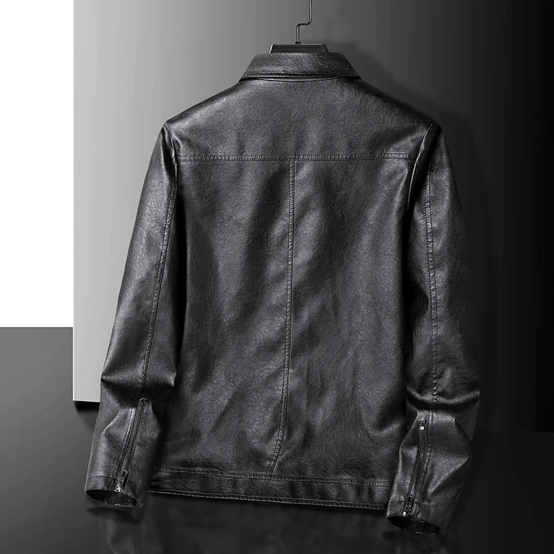Mens Leather Jacket Classic Fit