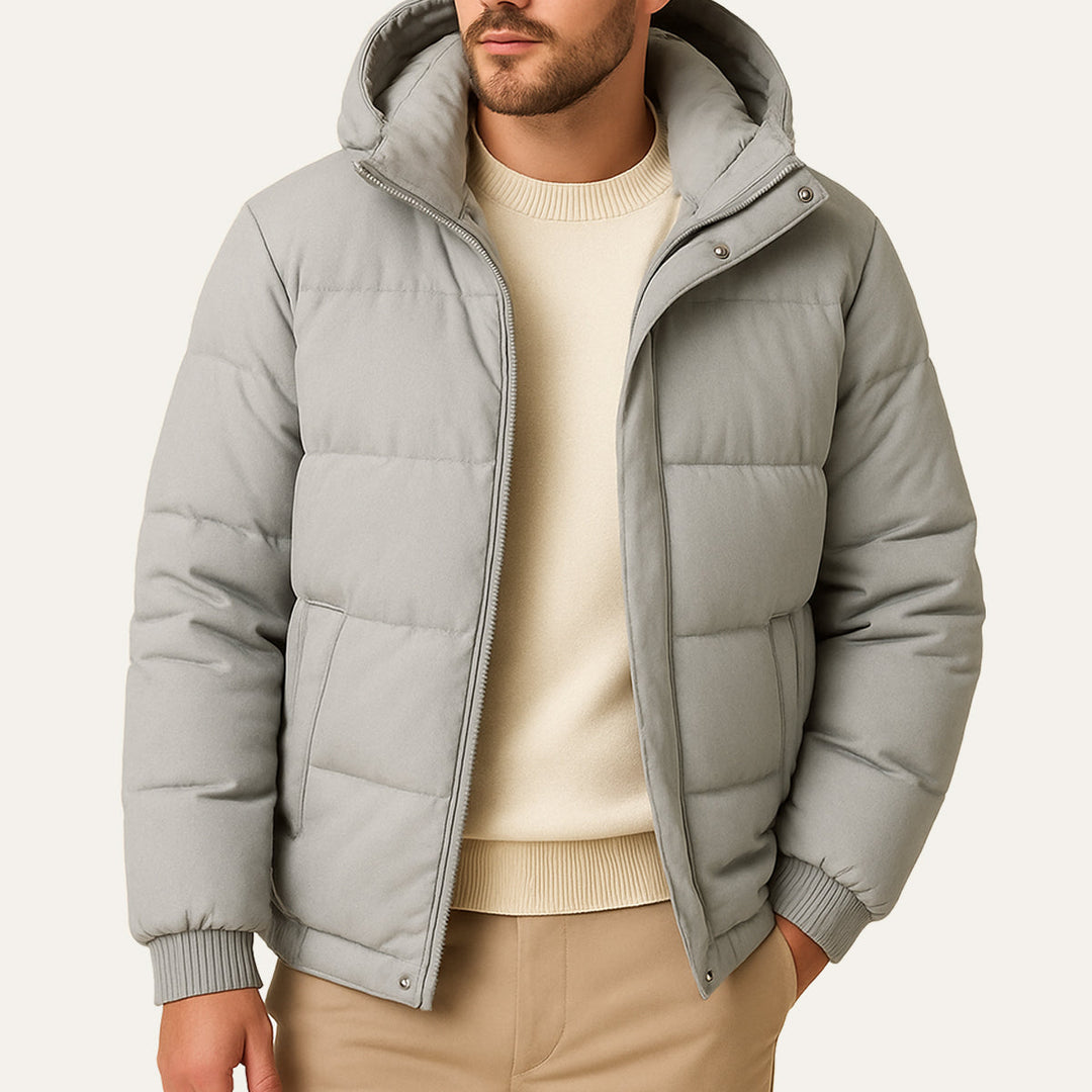 Mens Waterproof Down Puffer Jacket Hooded Parka