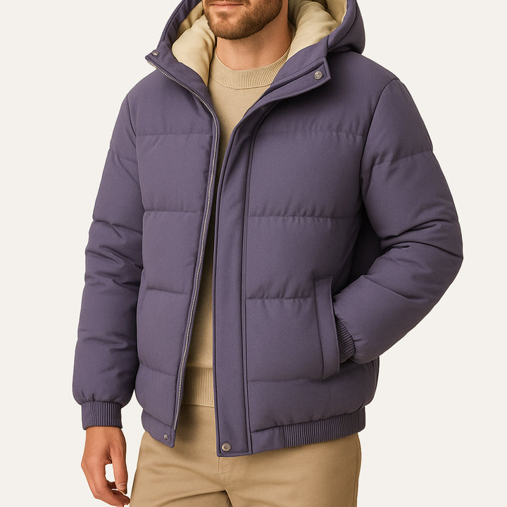 Mens Waterproof Down Puffer Jacket Hooded Parka