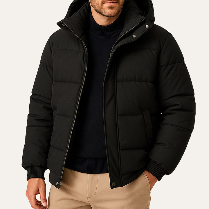 Mens Waterproof Down Puffer Jacket Hooded Parka