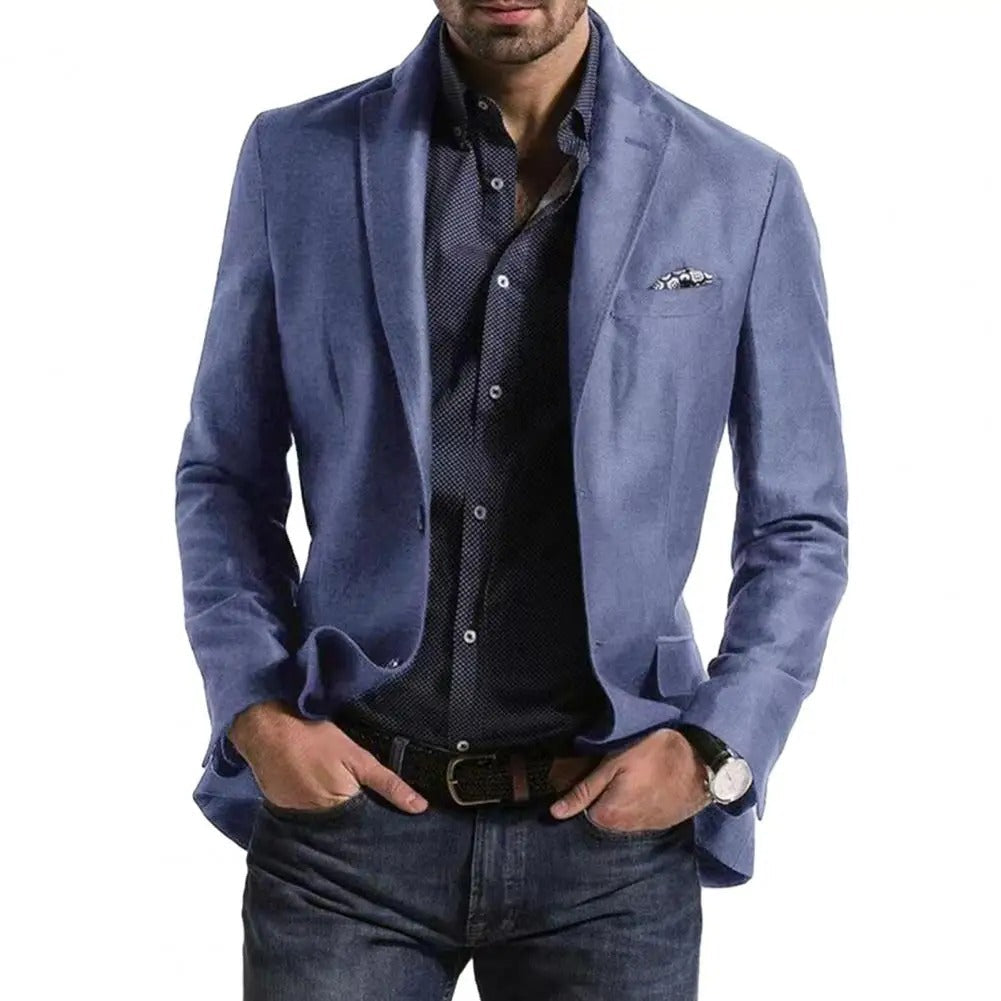 Mens Suit Jacket Checked Pattern Tailored Fit