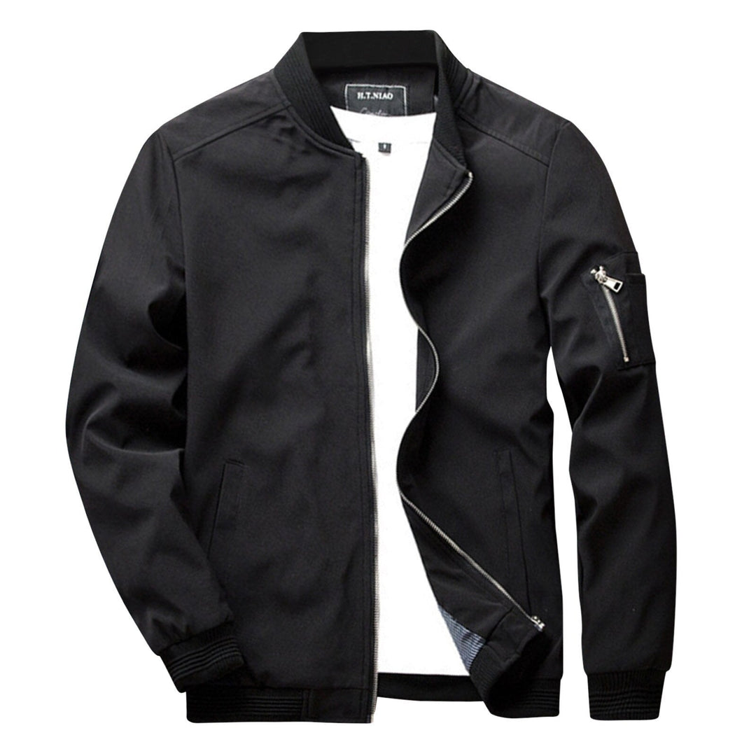 Mens Bomber Jacket with Utility Pockets Classic Fit