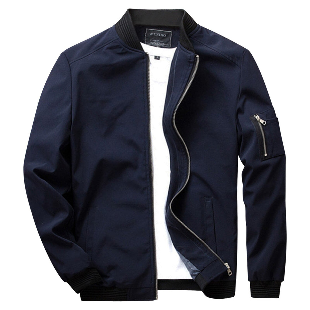 Mens Bomber Jacket with Utility Pockets Classic Fit