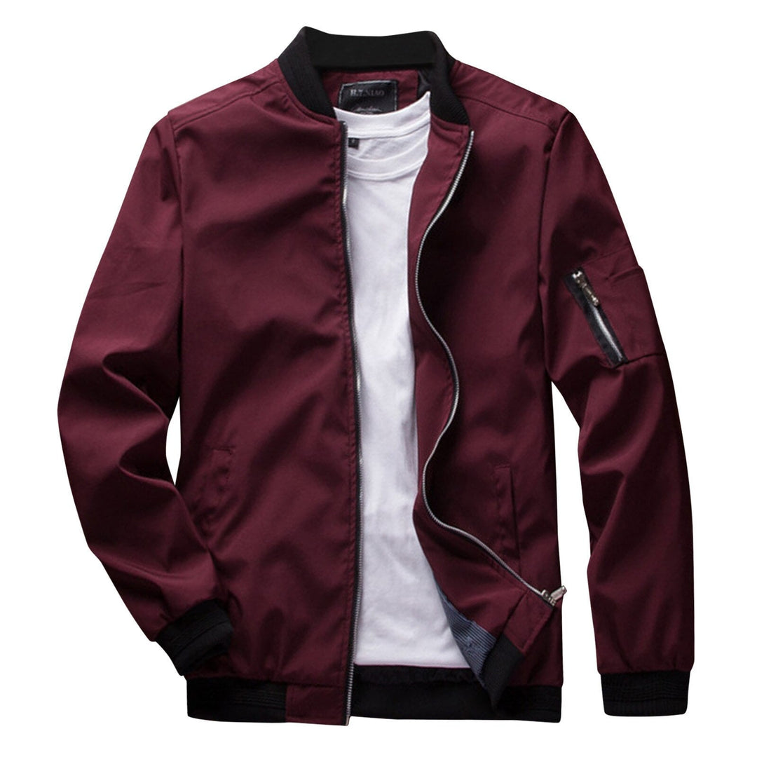 Mens Bomber Jacket with Utility Pockets Classic Fit