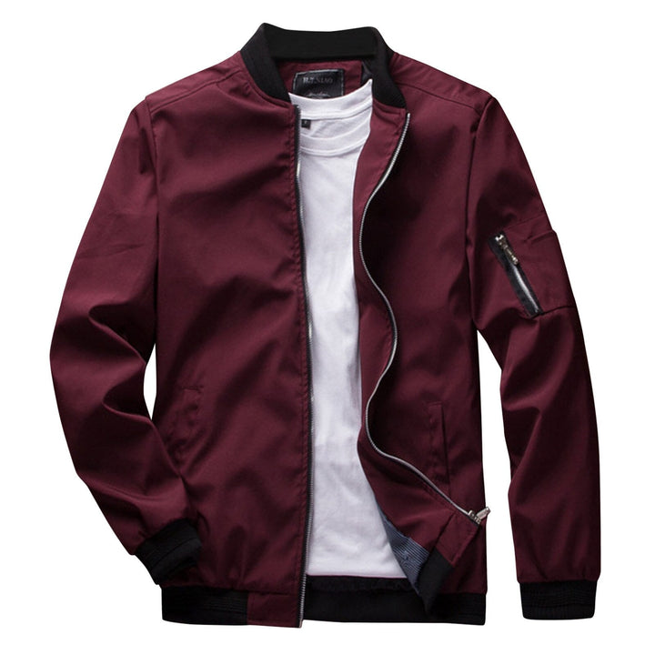 Mens Bomber Jacket with Utility Pockets Classic Fit