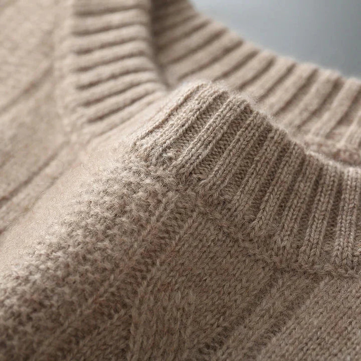 Unisex Sweater Soft Blend Polo Collar Insulating Fit