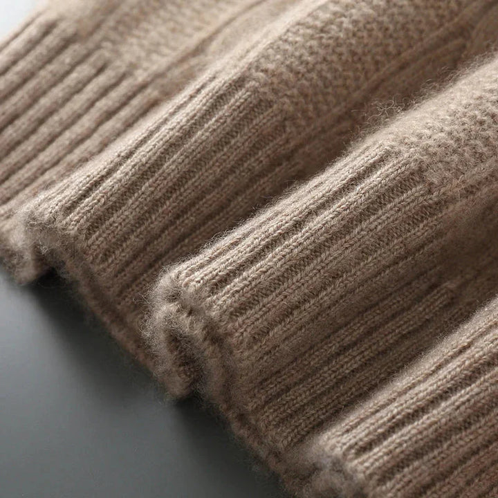 Unisex Sweater Soft Blend Polo Collar Insulating Fit