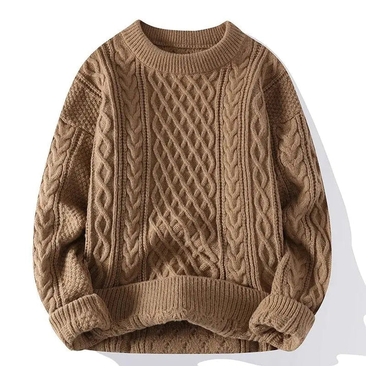 Mens Crew Neck Sweater Patterned Classic Fit