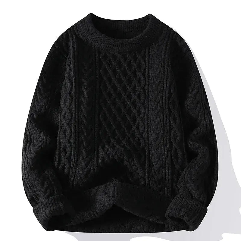 Mens Crew Neck Sweater Patterned Classic Fit