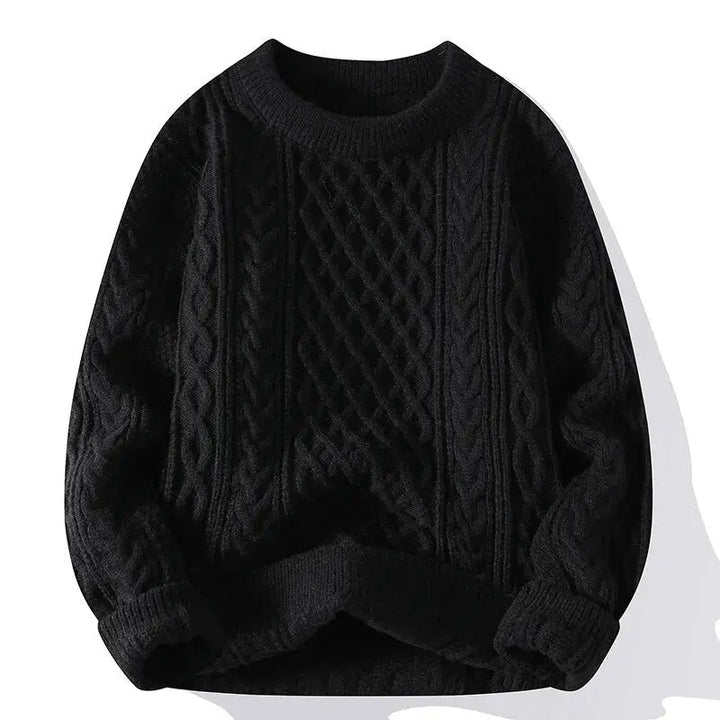 Mens Crew Neck Sweater Patterned Classic Fit