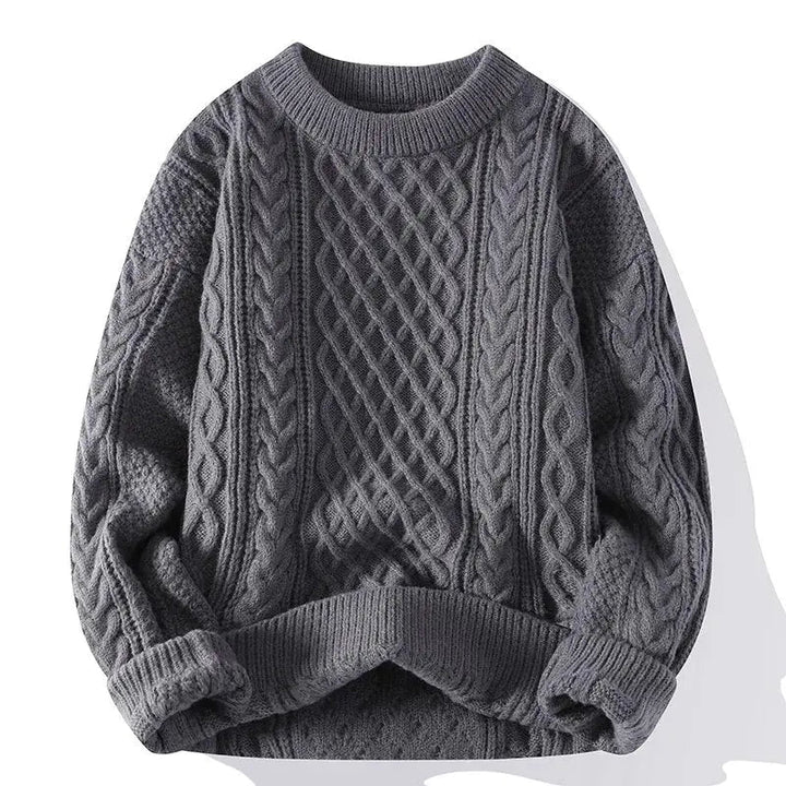 Mens Crew Neck Sweater Patterned Classic Fit