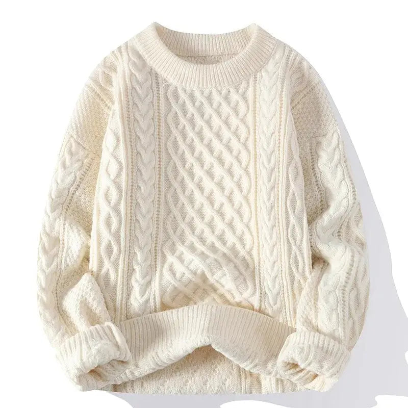 Mens Crew Neck Sweater Patterned Classic Fit