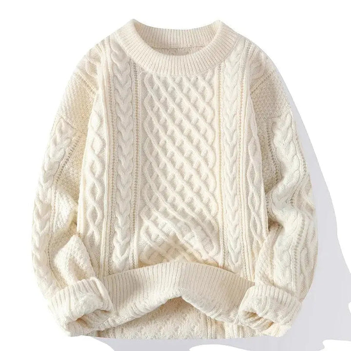 Mens Crew Neck Sweater Patterned Classic Fit