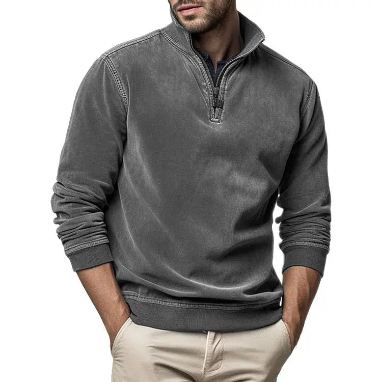 Unisex Sweatshirt Polyester Blend Washed Fleece Regular Fit