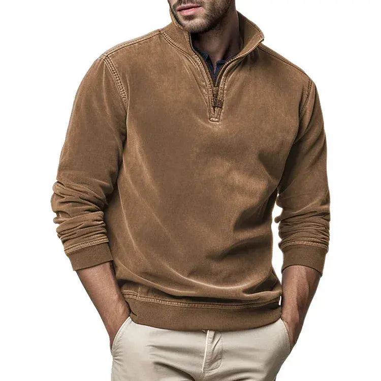 Unisex Sweatshirt Polyester Blend Washed Fleece Regular Fit