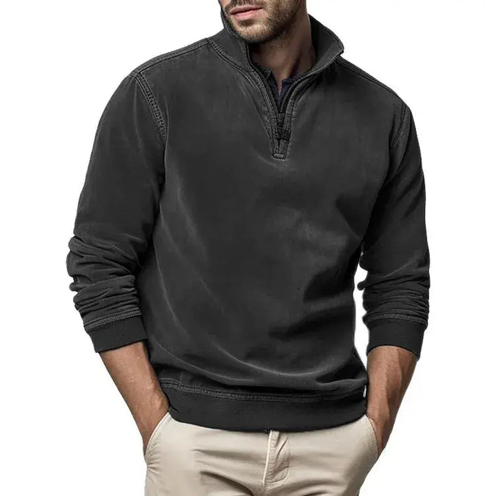 Unisex Sweatshirt Polyester Blend Washed Fleece Regular Fit