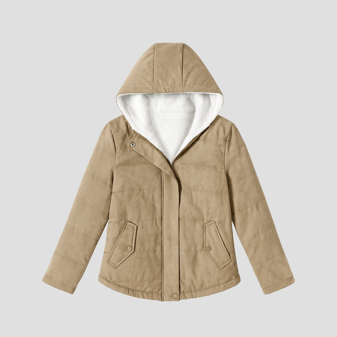Womens Hooded Parka Sherpa Lined Winter Warm
