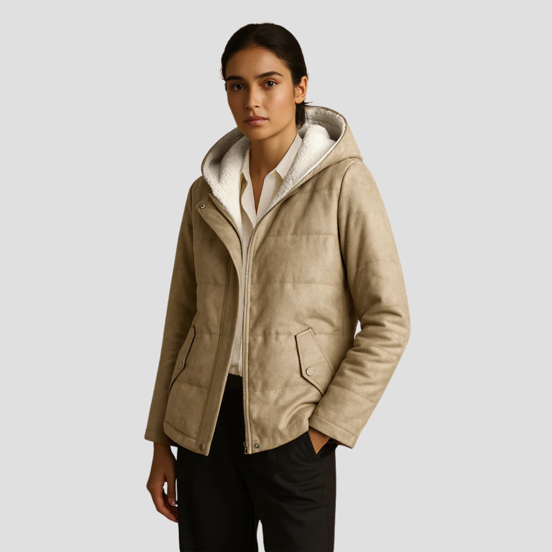 Womens Hooded Parka Sherpa Lined Winter Warm