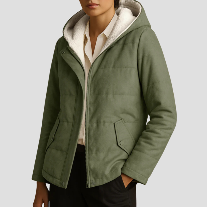 Womens Hooded Parka Sherpa Lined Winter Warm