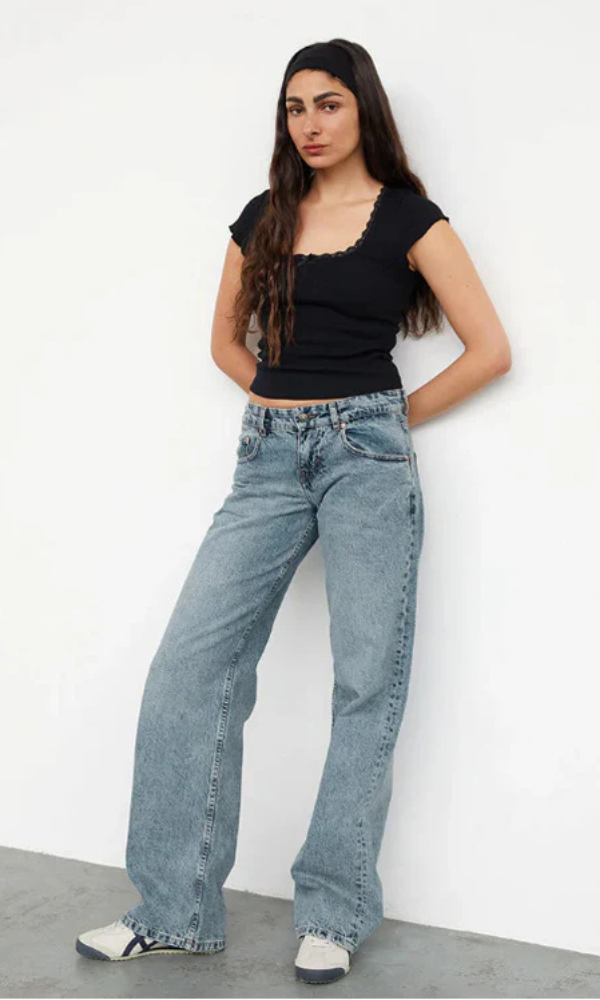 Womens Low Waist Stretch Denim Jeans Slim Fit