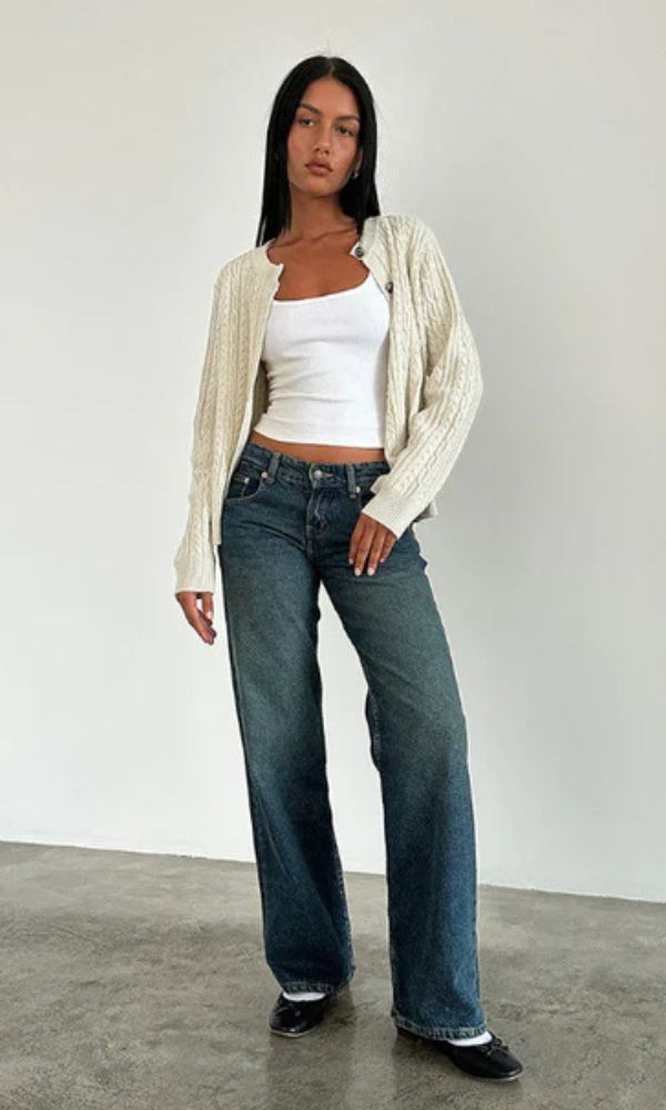 Womens Low Waist Stretch Denim Jeans Slim Fit