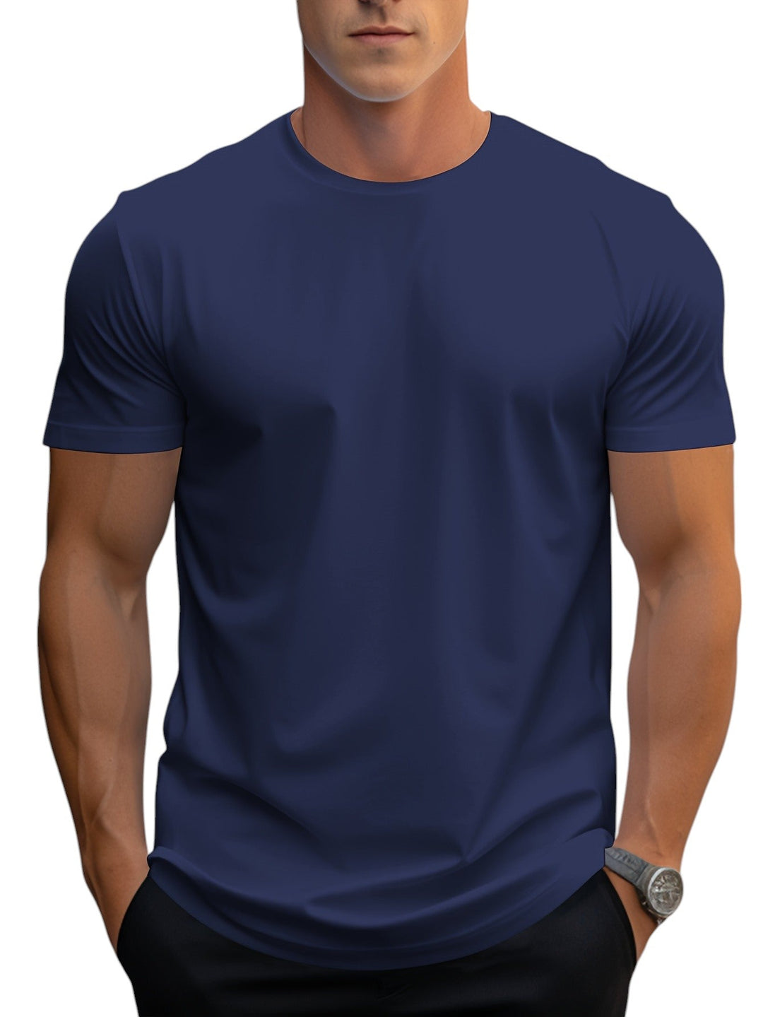 Unisex T-Shirt Polyester Blend Regular Fit Smooth Neckline