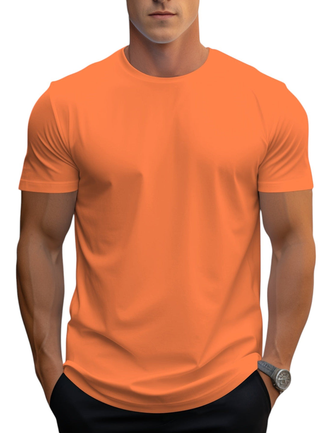Unisex T-Shirt Polyester Blend Regular Fit Smooth Neckline
