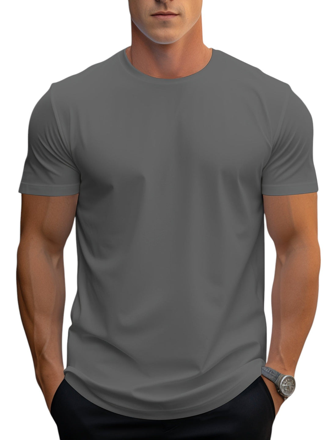 Unisex T-Shirt Polyester Blend Regular Fit Smooth Neckline
