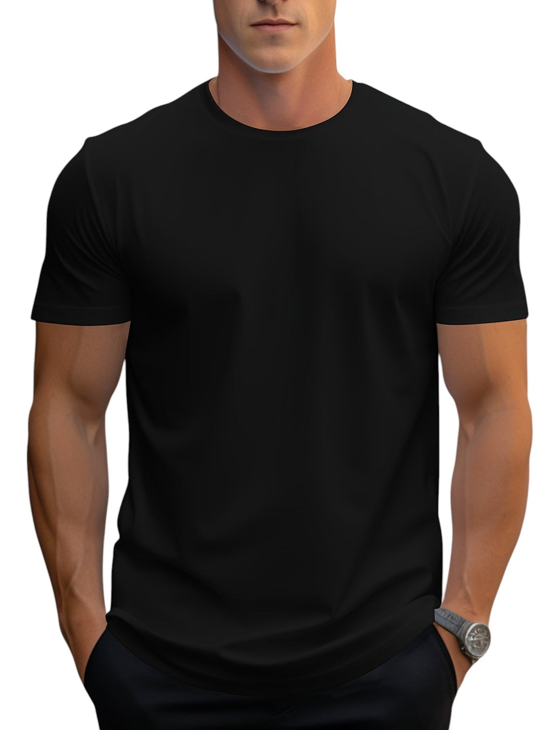 Unisex T-Shirt Polyester Blend Regular Fit Smooth Neckline - BritishMode
