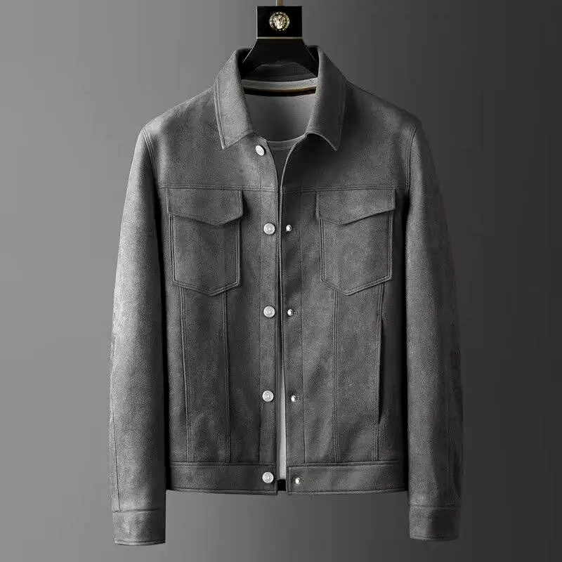 Mens Leather Coat Classic Fit