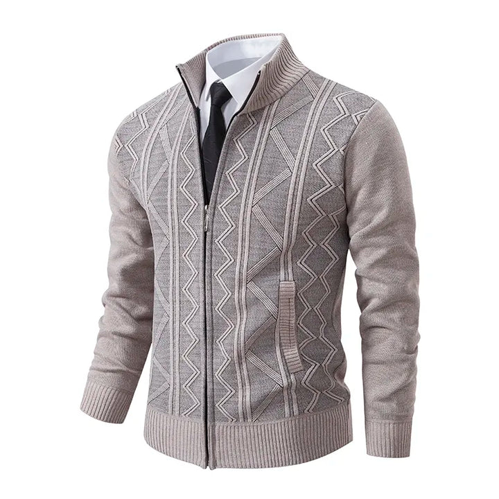 Mens Sweater Zip Front Classic Fit