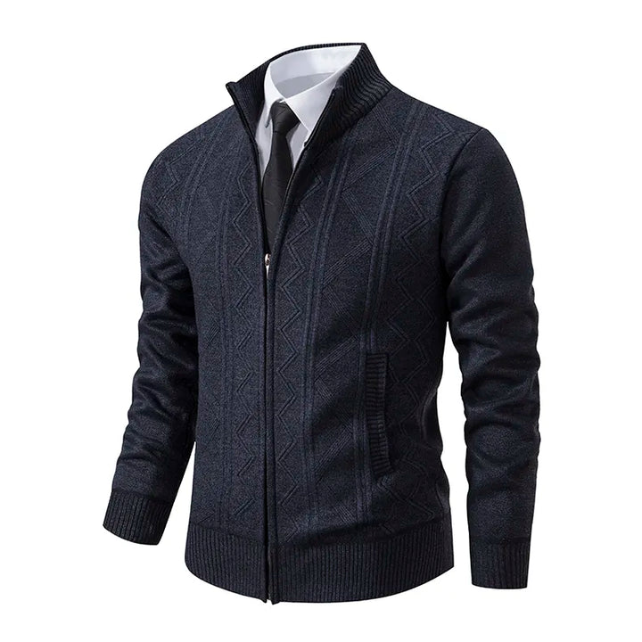 Mens Sweater Zip Front Classic Fit
