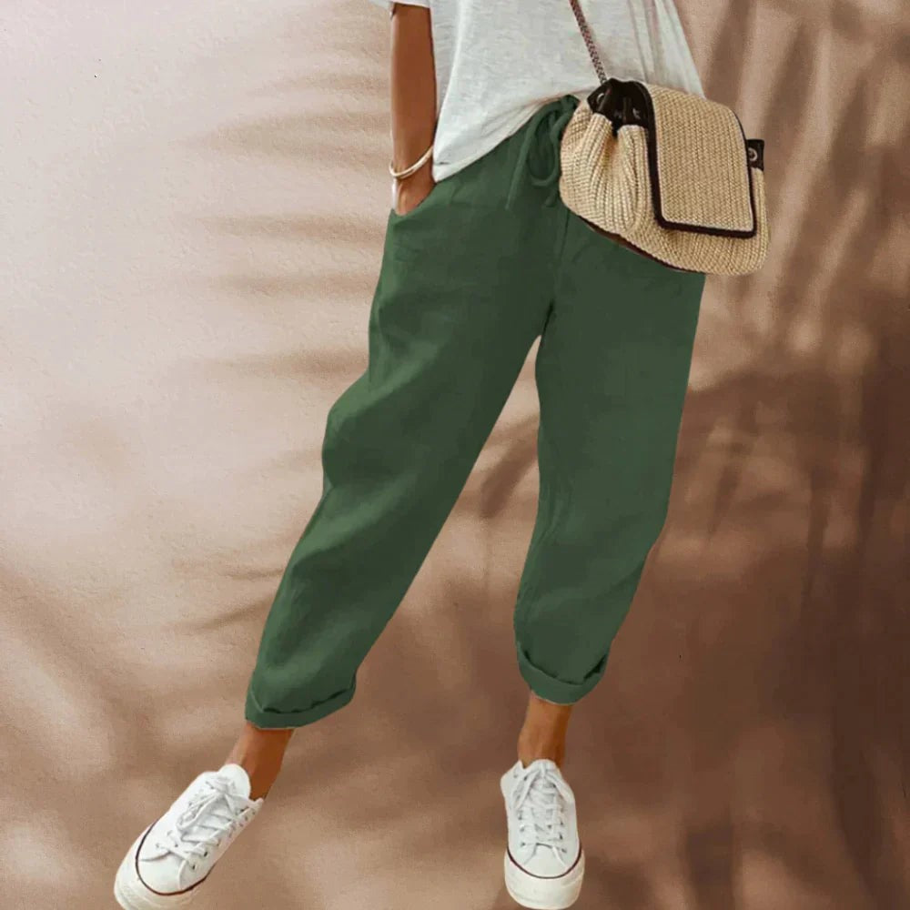 Womens Straight Leg Pants Comfortable Classic Fit